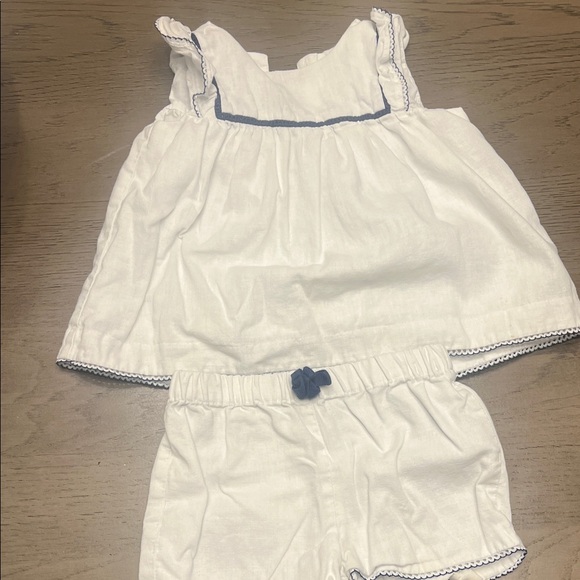 Janie and Jack Other - Janie and Jack White Baby Outfit with Blue Accents